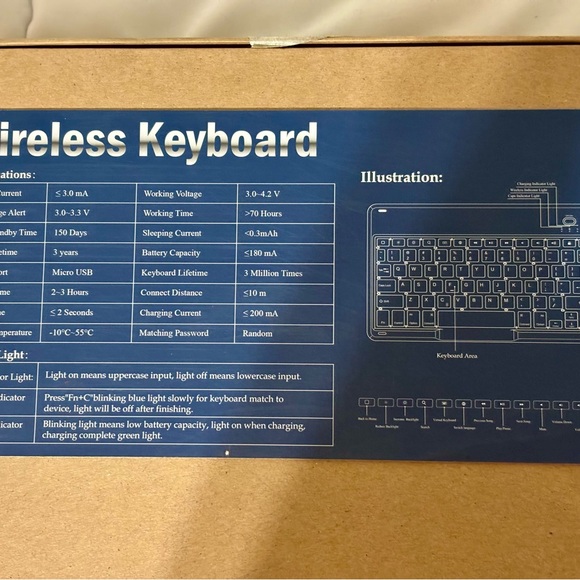 New IVSO Wireless Keyboard for iPad Pro 11-2018 - Picture 3 of 3
